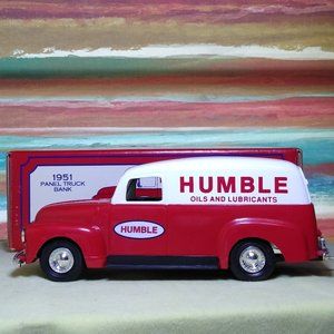 HUMBLE 1951 GMC Panel Delivery Truck 1/24 DIECAST EXXON COIN BANK MINT!!!